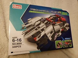 QIHUI 2 IN 1 MECHANICAL MASTER DIY REMOTE CONTROL VEHICLES 326 PC # 8009 NIB - Picture 1 of 6