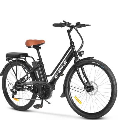 2025 E-Bike 26'' for Adults Electric Bike City Cruiser Bicycle Commuter Ebike - Image 1 of 4
