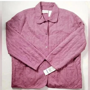Alfred Dunner Quilted Rapsody Snap Button Pocket Shaket/Jacket Size 18 Nwt - Picture 1 of 8