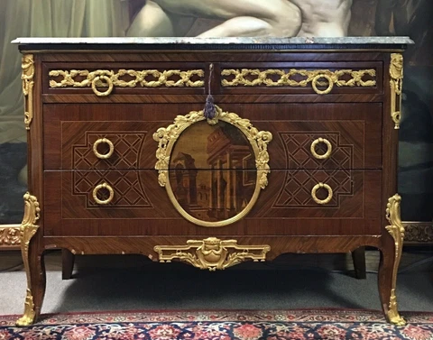 Late 1800’s  French Empire Transitional Commode Louis XV/XVI Cover