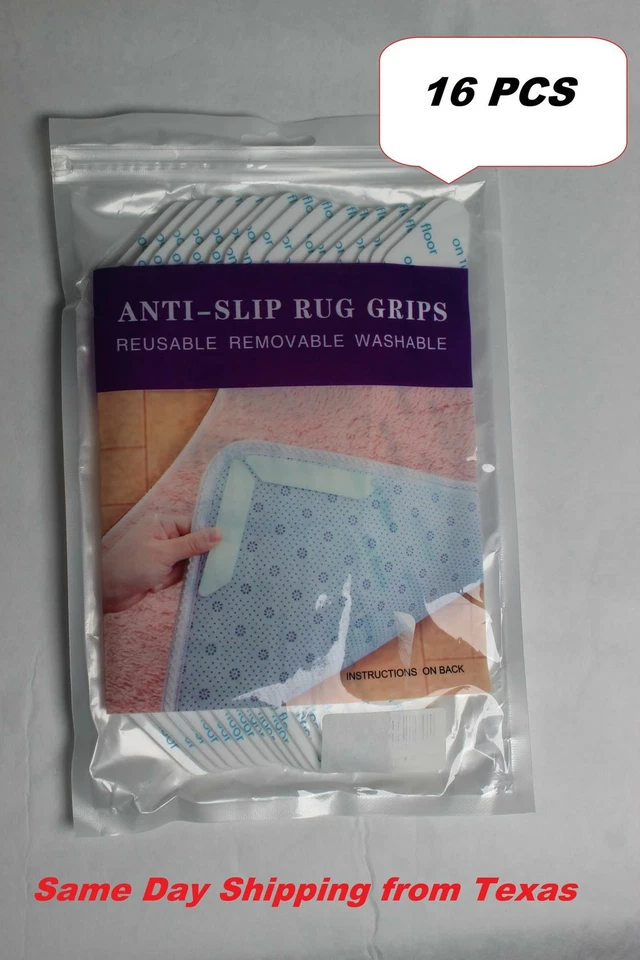 16件装地毯抓手适用于小地毯,防滑硬木地板,地毯垫 — 第 1/4 张图片