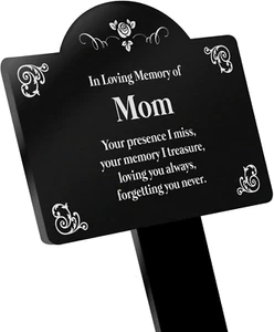 Grave Markers for Cemetery for Mom Memorial Stake for Mom Memorial Plaques - Picture 1 of 12