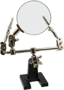 Helping Hand Magnifier Adjustable 5x Magnifying Glasswith Dual Adjustable Alliga - Picture 1 of 6