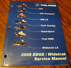 2008 Polaris Edge Widetrak Snowmobile Service Repair Manual 340 550 Trail Super - Picture 1 of 9
