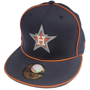 Houston Astros New Era 5950 All Around Fitted Hat - Navy - Picture 1 of 1