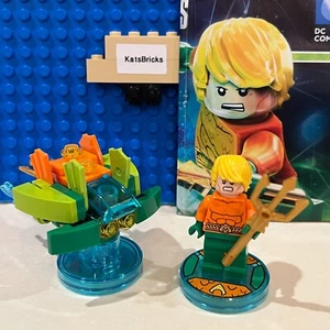 LEGO Dimensions 71237 Aquaman Minifigure & Game Tag DC Comics Fun Pack *TESTED* - Picture 1 of 5