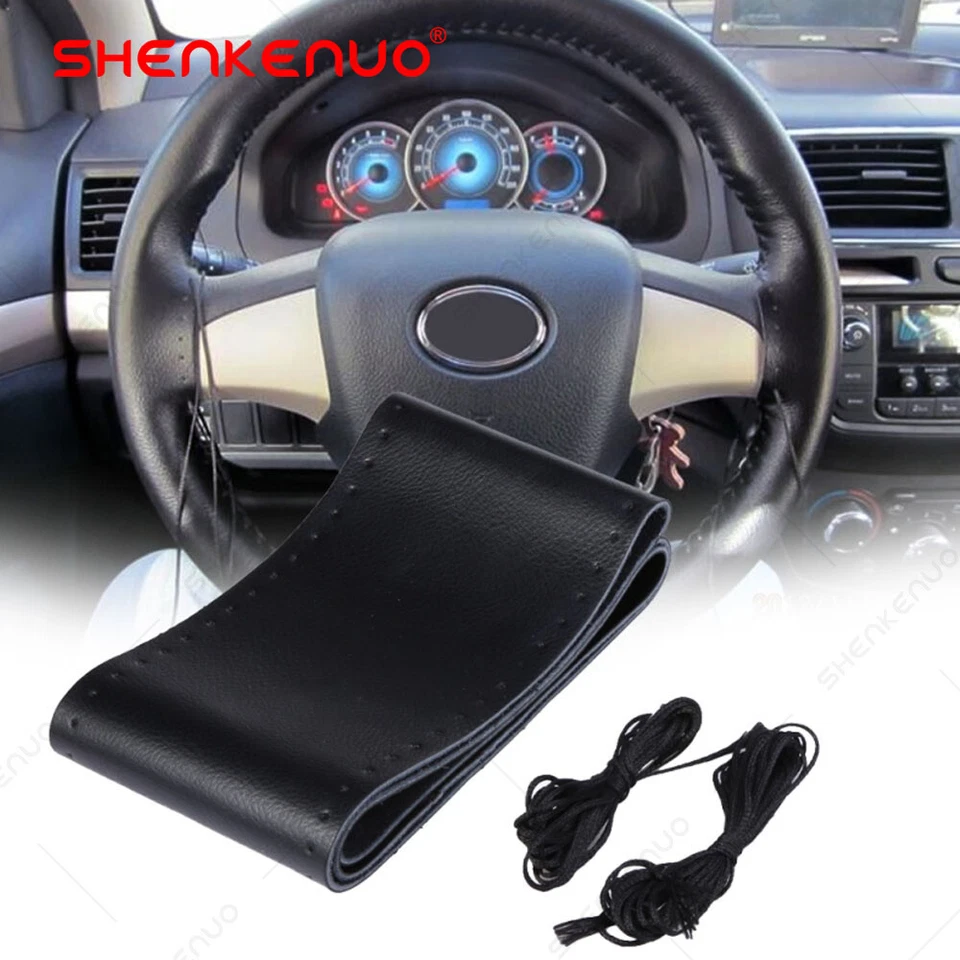 Cubierta de volante de 15" de cuero genuino para Honda Accord Civic Odyssey Pilot EE. UU. Foto 1 de 4