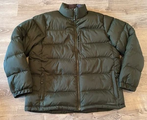 LL Bean Goose Down Puffer Jacket Coat Men's Dark Green Large- Read Description - Picture 1 of 11