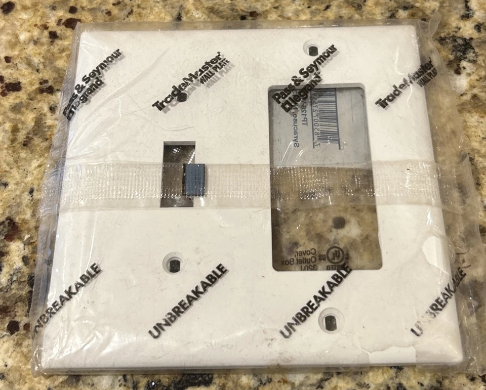 Cubierta irrompible combinación palanca 2G blanca P&S Trademaster TP126-W-LOTE DE 19 Foto 1 de 2