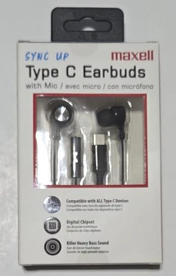 Maxell Type C Earbuds With Mic  - Image 1 of 2