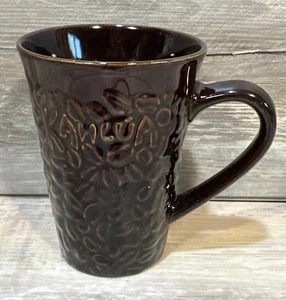 Kahlua Hawaii Keramiktasse Kaffeebohne verziert strukturiert 16 Unzen 4 3/4" hoch - Bild 1 von 12