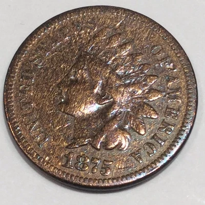 1875 Indian Head Penny Beautiful Coin Rare Date - Image 1 of 2