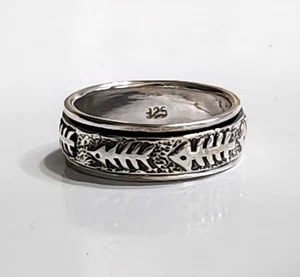 SPINNER Sterling Silver  Motion/Worry Ring Fishbone  SZ 8, 9 - Picture 1 of 1