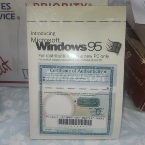 NEW PC sealed Introducing Microsoft Windows 95 Manual & CD Vintage computer - Picture 1 of 8