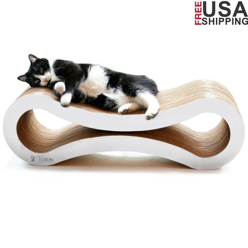 Cama de salón rascador para gatos duradera ecológica reversible de cartón juguete para mascotas nuevo Foto 1 de 4