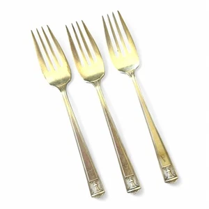 Holmes Edwards Century Pattern Silverplate 3 Salad Forks Monogram “A” Free Ship - Picture 1 of 3