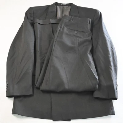 Traje De Colección Para Hombre Doble Pecho 42R 33x30 Gris Verde Lana Espiga Para Hombre Foto 1 de 4