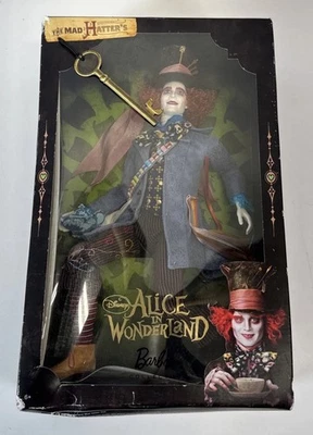 Barbie Alice in Wonderland Mad Hatter Doll T2104 [Mattel, 2009] Johnny Depp Read - Image 1 of 4