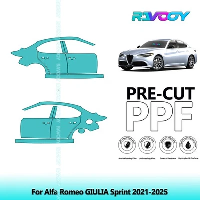 PreCut Paint Protection PPF Kit For Alfa Romeo GIULIA Sprint 2021-2025 - Image 1 of 4