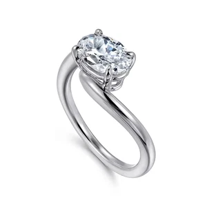 Oval Cut 1.50 Ct IGI Lab Created Diamond Engagement Ring 5 5.5 950 Platinum - Picture 1 of 12
