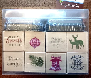 Juego de almohadillas de estampillas de Navidad 16 estampillas, 2 almohadillas, 2 frascos de pegamento brillante ¡LEER! - Imagen 1 de 4