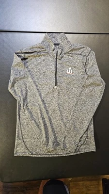 Super Bowl 51 Nike Dri-Fit 1/4 Zip Pullover Training Shirt Mens M Gray Patriots - Image 1 of 4