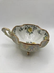 Vintage Napco China Lusterware 3-Footed Tea Cup Hand Painted - Picture 1 of 6