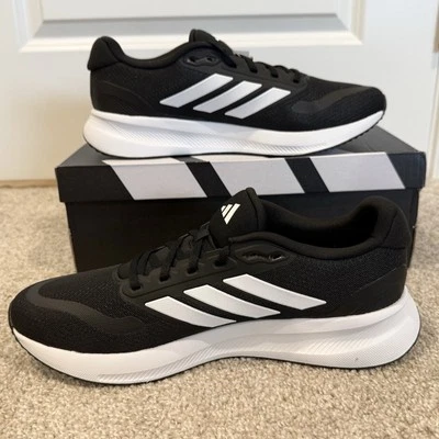 Adidas Run Falcon 5, Size 11.5 Men’s, Black & White, Ortholite Insoles - Image 1 of 4