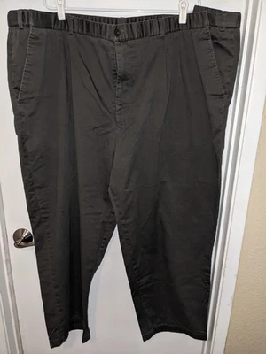 Pantalones para hombre Bert Pulitzer 54 algodón camuflaje verde plisado con bolsillos Foto 1 de 4