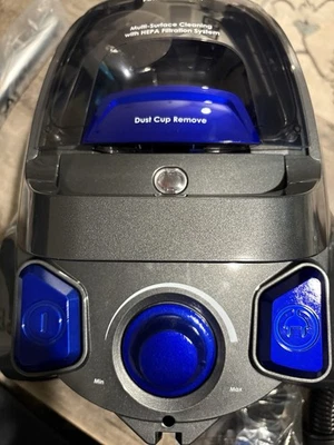 Canister Vacuum Cleaner, 32Kpa 1600W Cyclon Power Bagless Canister Vacuum Cle... - Image 1 of 4