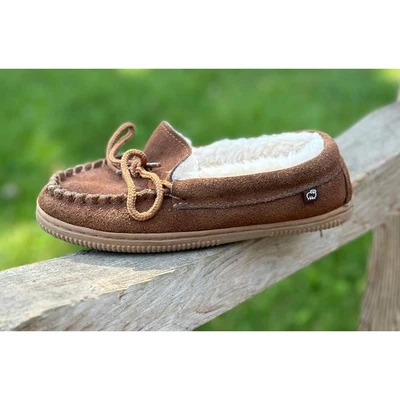 Zapatilla Mocasín Lamo Marrón Gamuza Cuero Piel de Oveja Niños Talla 1 (S2087) Foto 1 de 4