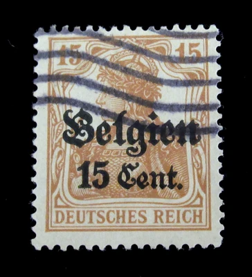 Estampilla de Bélgica Reich alemán oficinas en Bélgica estampillas 15c en 15pf 1916 Foto 1 de 2