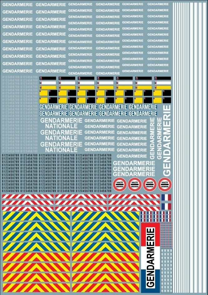 Gendarmerie board, water decals, 1:43, models, diorama - Image 1 of 1