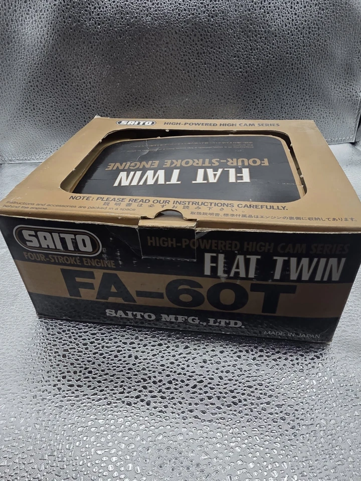 Motor de avión radiocontrol SAITO FA-60T .60 pulgadas cúbicas 10,0 cc opuesto doble anillo 4 tiempos Foto 1 de 4