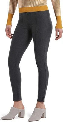 Hue 紧身裤 Pintucked 灰色粗花呢 7/8 紧身裤 S 码 全新 — 第 1/4 张图片