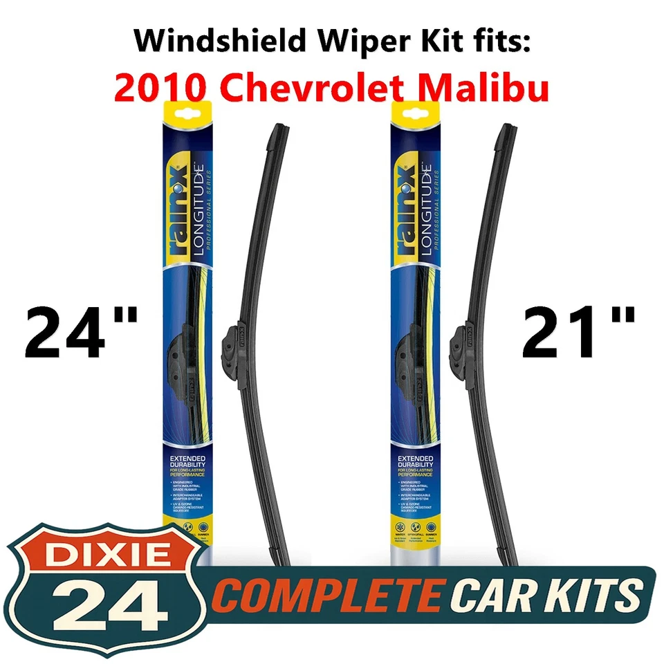 Rain-X Longitude Windshield Wiper Kit fits: 2010 Chevrolet Malibu (24" & 21") Foto 1 de 4