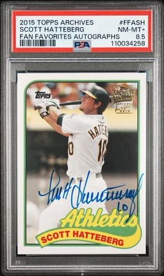 2015 Topps Archives Scott Hatteberg Fan Favorites Autograph PSA 8.5 RARE GRADE - Image 1 of 3