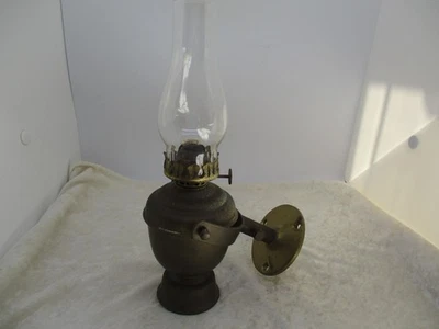 Antique Nautical Queen Anne Gimbal Weighted Lamp with Bracket - Image 1 of 4