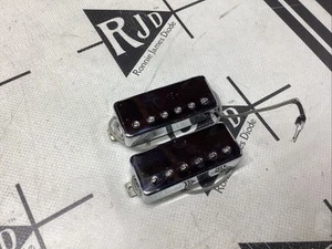 70’s Gibson USA Mini Humbucker Electric Guitar Pickup Chrome Patent Number Set - Picture 1 of 5
