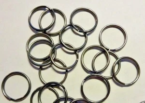 200 KEY RINGS 20mm Approx 3/4" Split Ring ~Black GUN METAL Finish Steel Findings - Picture 1 of 5