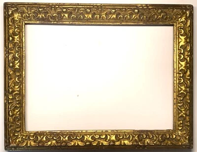 BONITO MARCO DE PINTURA ITALIANO FLORENTINO TALLADO Y DORADO Foto 1 de 4
