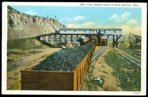 ESCENA DE MINERÍA DE CARBÓN - RESORTES DE ROCA, POR QUÉ POSTAL - Imagen 1 de 1