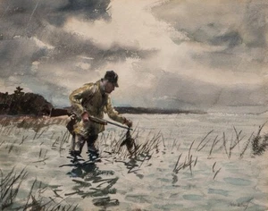 John Whorf Duck Hunting Canvas Print 16 x 20 - Picture 1 of 3