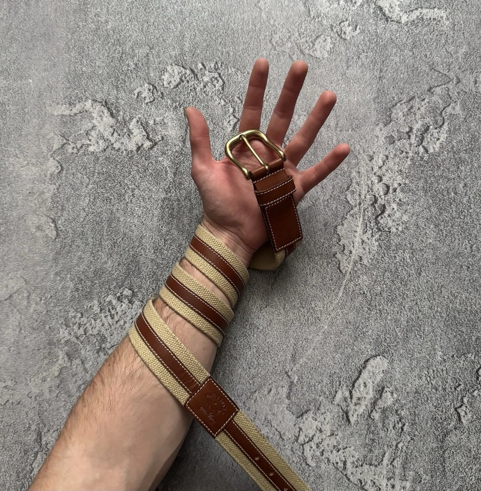 Cinturón Paul & Shark 104 cm Informal Cuero Marrón/Beige Dinero Antiguo Lujo  Foto 1 de 4