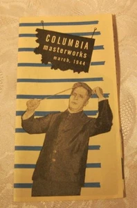 COLUMBIA MASTERWORKS 1944 Folleto Pequeño Precio Catálogo Música Clásica - Imagen 1 de 2