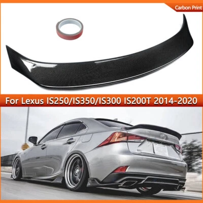 Carbon Look Rear Trunk Spoiler Wing For 2014-2020 Lexus IS200 IS250 IS350 IS300 Foto 1 de 4