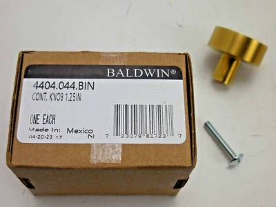 Perilla de gabinete contemporánea Baldwin 1-1/4" latón satinado 4404.044.BIN #8ht Foto 1 de 3