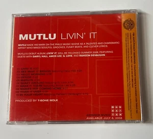 MUTLU "Livin' it" FULL LENGTH PROMO ADVANCE CD Daryl Hall AMOS LEE G Love MINT - Bild 1 von 4
