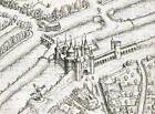 MAP CITY DETAIL BRUGES GERARDS HOLY CROSS GATE POSTER ART PRINT BB12435A