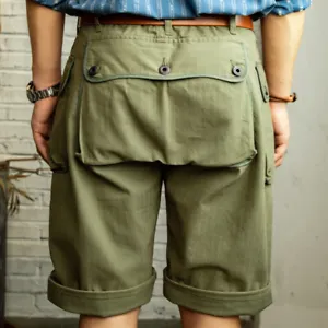 RedTornado Vintage WW2 P44 Military Shorts Monkey Trousers Casual Cargo Shorts - Picture 1 of 12